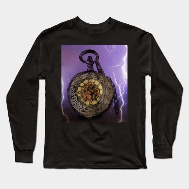 Clock Long Sleeve T-Shirt by teenamarie23art